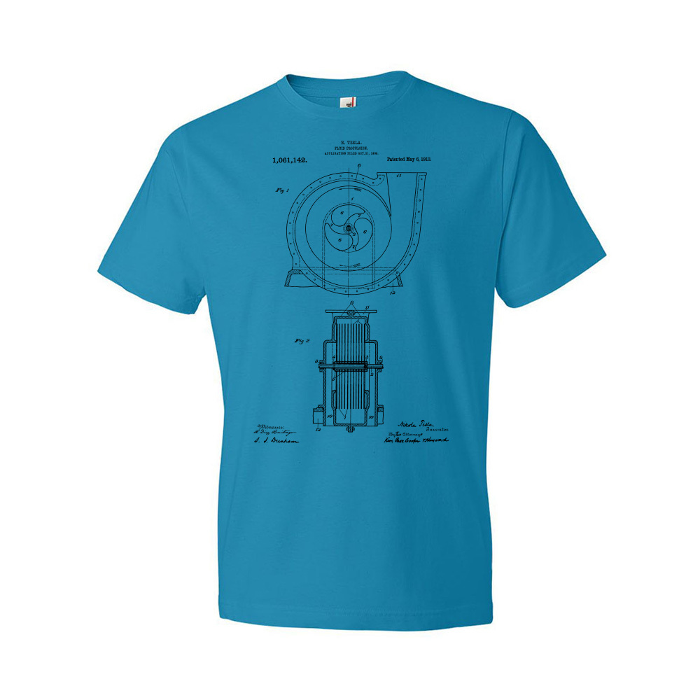Camisa de propulsión fluida Nikola Tesla ingeniero mecánico diseño automotriz - Imagen 10 de 11