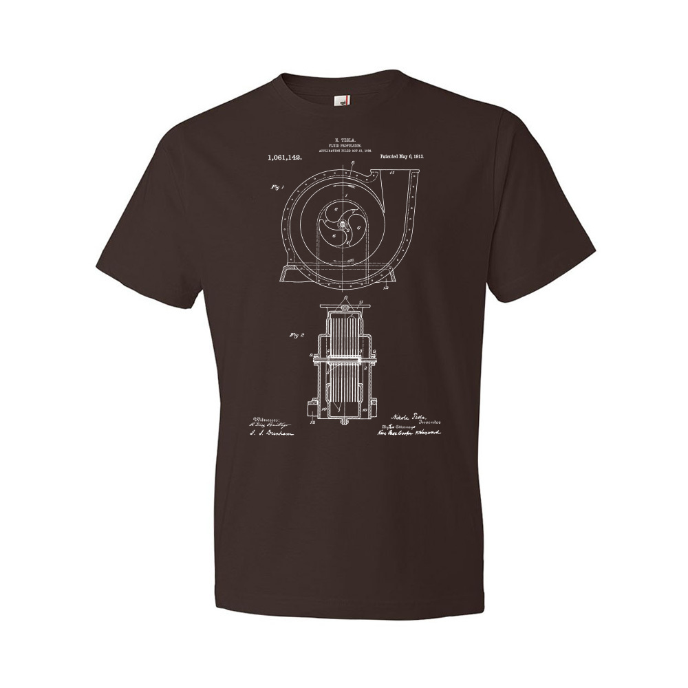 Camisa de propulsión fluida Nikola Tesla ingeniero mecánico diseño automotriz - Imagen 4 de 11