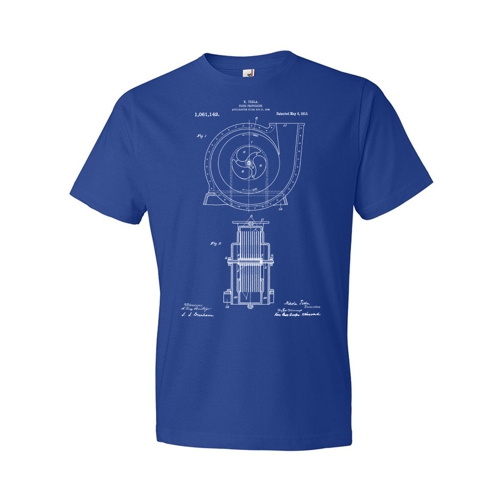 Camisa de propulsión fluida Nikola Tesla ingeniero mecánico diseño automotriz - Imagen 6 de 11