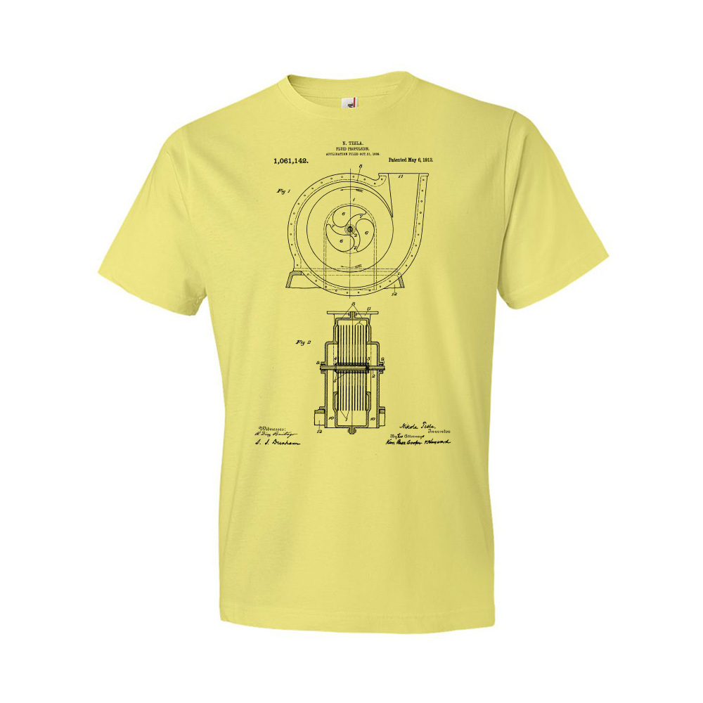 Camisa de propulsión fluida Nikola Tesla ingeniero mecánico diseño automotriz - Imagen 11 de 11