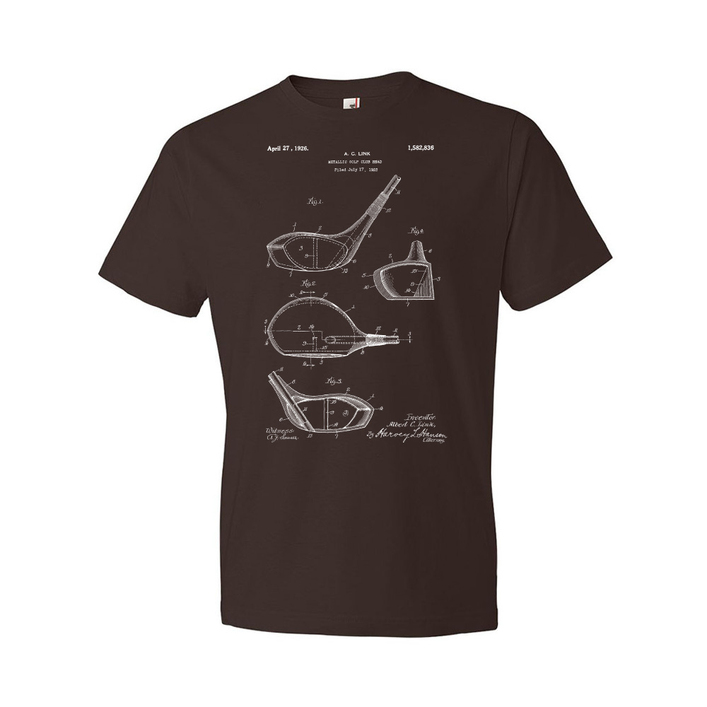 Golf Club Head Patent Shirt Gifts For Golfers Dad Gifts Funny Golf Gifts - Picture 4 of 11