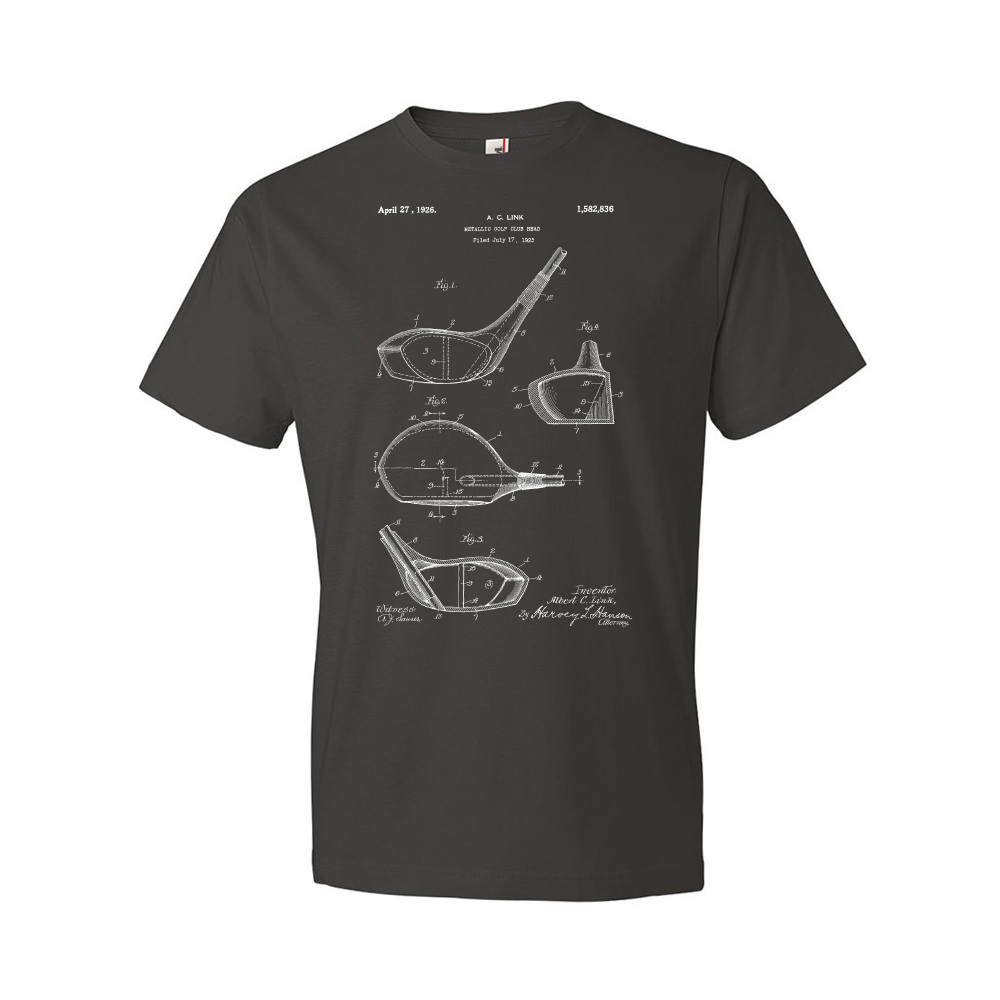 Golf Club Head Patent Shirt Gifts For Golfers Dad Gifts Funny Golf Gifts - Picture 8 of 11