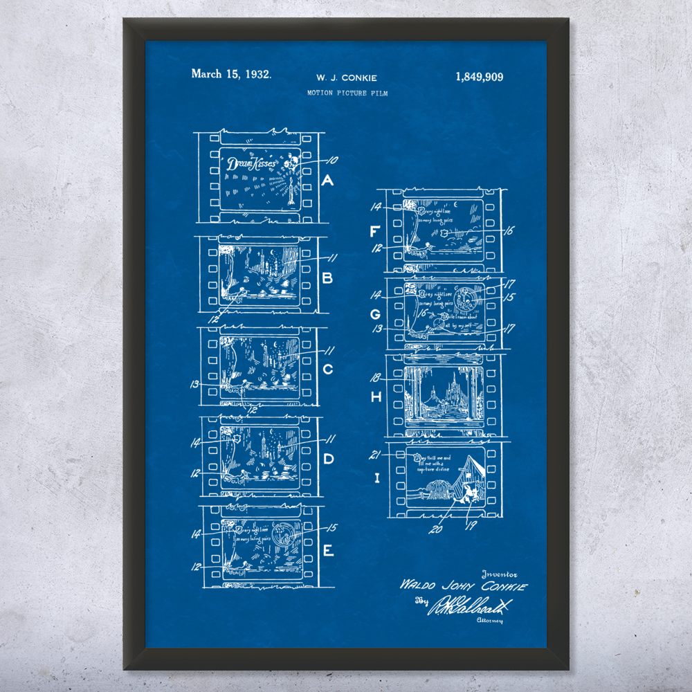 Motion Picture Film Patent Wall Art Poster, Canvas or Framed Director Gift - Picture 11 of 15