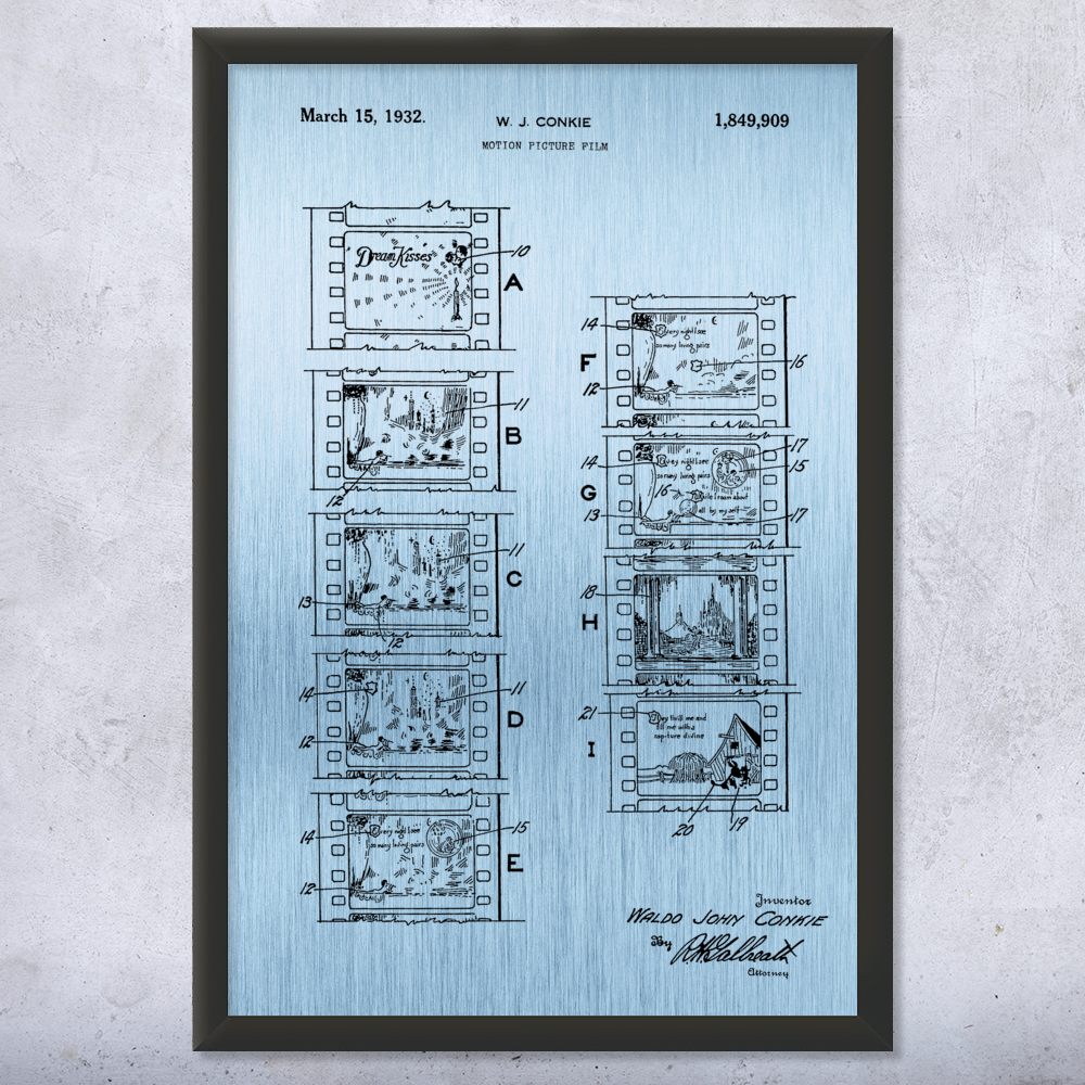 Motion Picture Film Patent Wall Art Poster, Canvas or Framed Director Gift - Picture 13 of 15