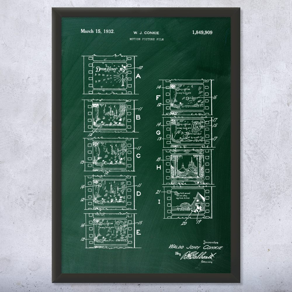 Motion Picture Film Patent Wall Art Poster, Canvas or Framed Director Gift - Picture 9 of 15