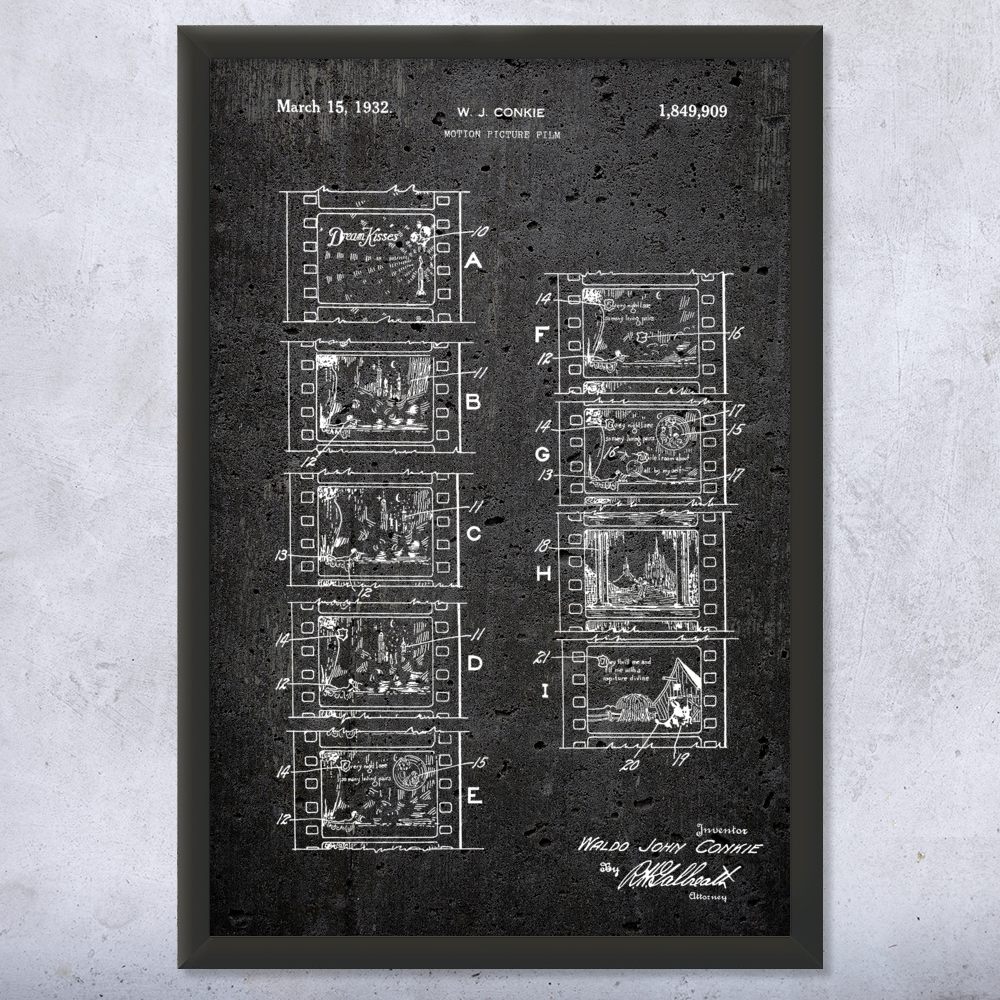 Motion Picture Film Patent Wall Art Poster, Canvas or Framed Director Gift - Picture 12 of 15