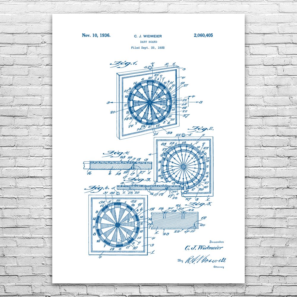 Dart Board Poster Print Game Room Decor Pool Hall Art Darts Decor Bar Game Art