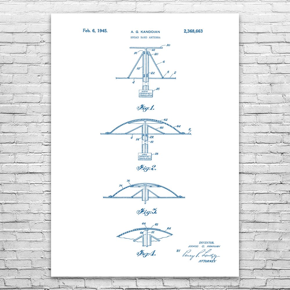 Broadband Antenna Poster Print Radio Station Art Network Engineer Telecom Gift