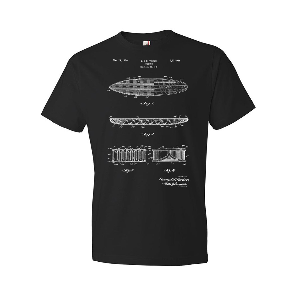 1950 Surf Board Patent Shirt Gifts For Surfers Dad Gifts Surfing Gifts Mom Gifts