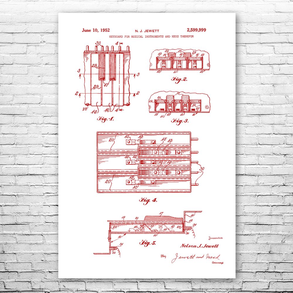 Piano Keys Poster Print Piano Teacher Gift Music Class Decor Concert Hall Art