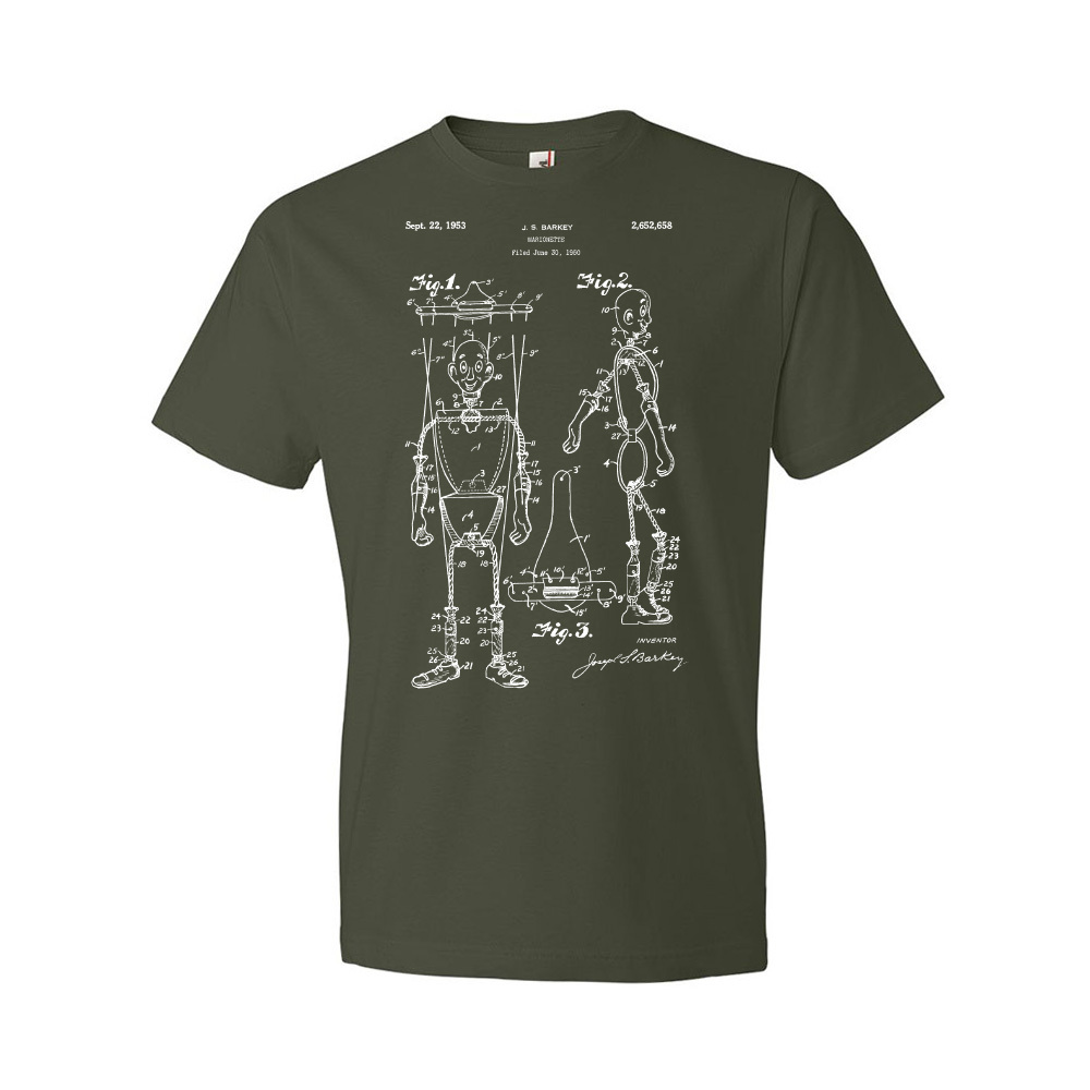 Camisa Marioneta Marioneta Patente Camisa Marioneta Regalos Retiro Títere Estampado - Imagen 5 de 11