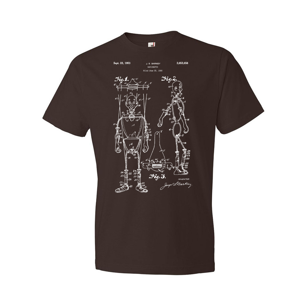 Camisa Marioneta Marioneta Patente Camisa Marioneta Regalos Retiro Títere Estampado - Imagen 4 de 11