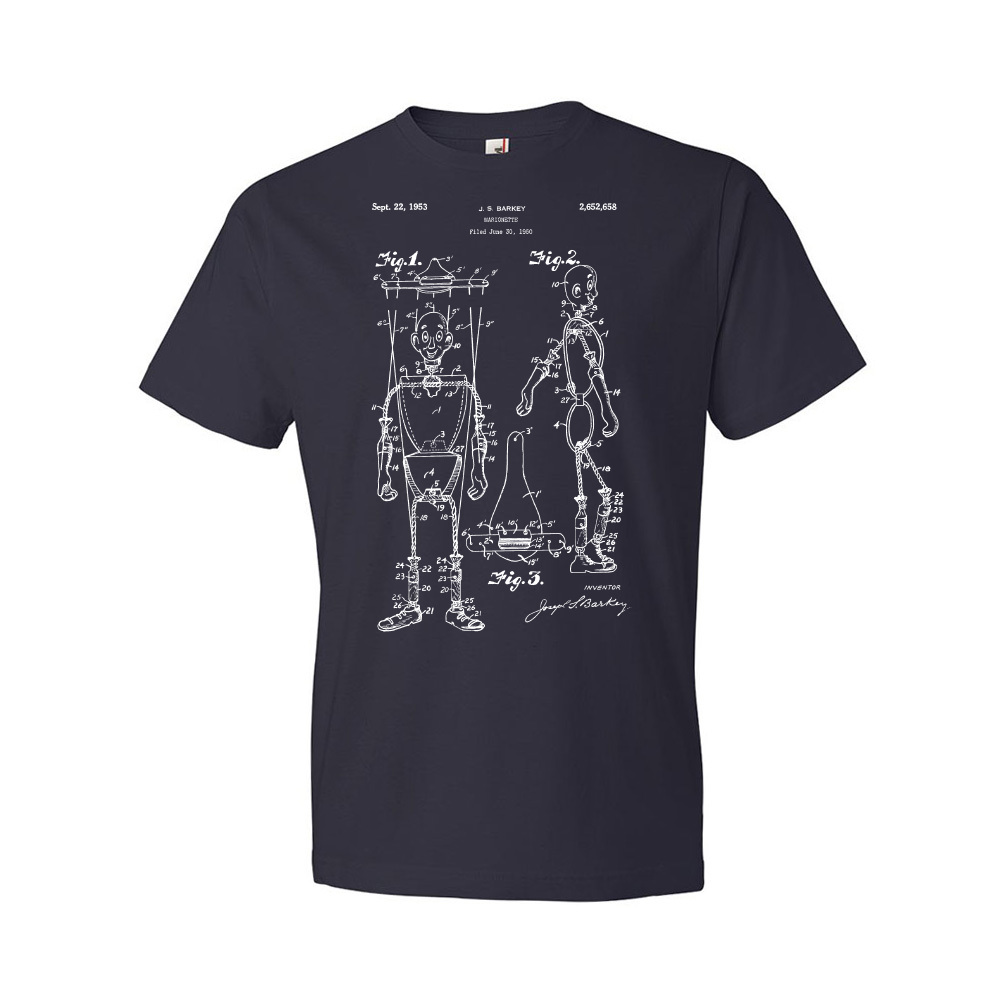 Camisa Marioneta Marioneta Patente Camisa Marioneta Regalos Retiro Títere Estampado - Imagen 7 de 11