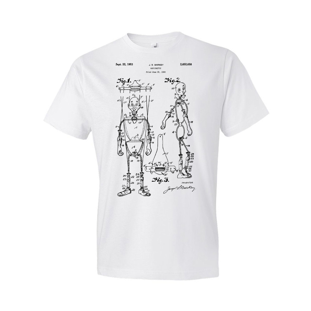 Camisa Marioneta Marioneta Patente Camisa Marioneta Regalos Retiro Títere Estampado - Imagen 3 de 11
