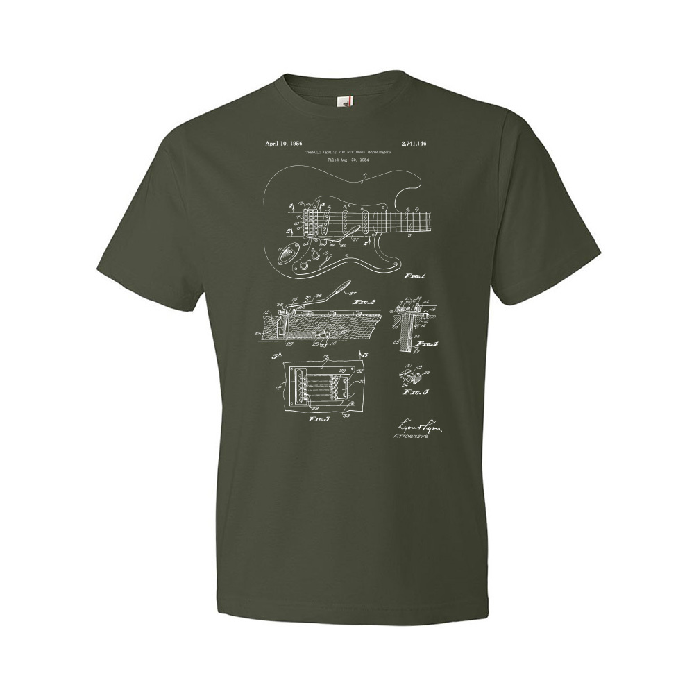 1956 Electric Guitar Patent Shirt Gifts For Men Guitar Gifts Musician Gifts