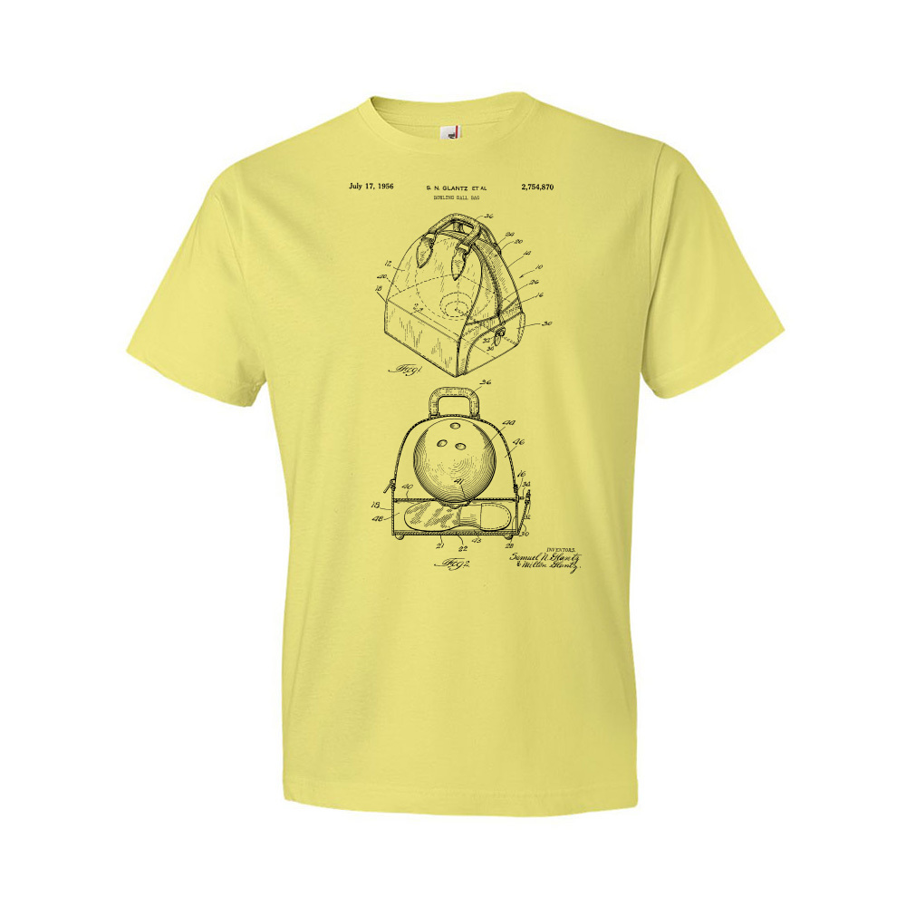 Bowling Ball Bag Patent Shirt Gifts For Bowlers Bowling T Shirts Gift For Coach