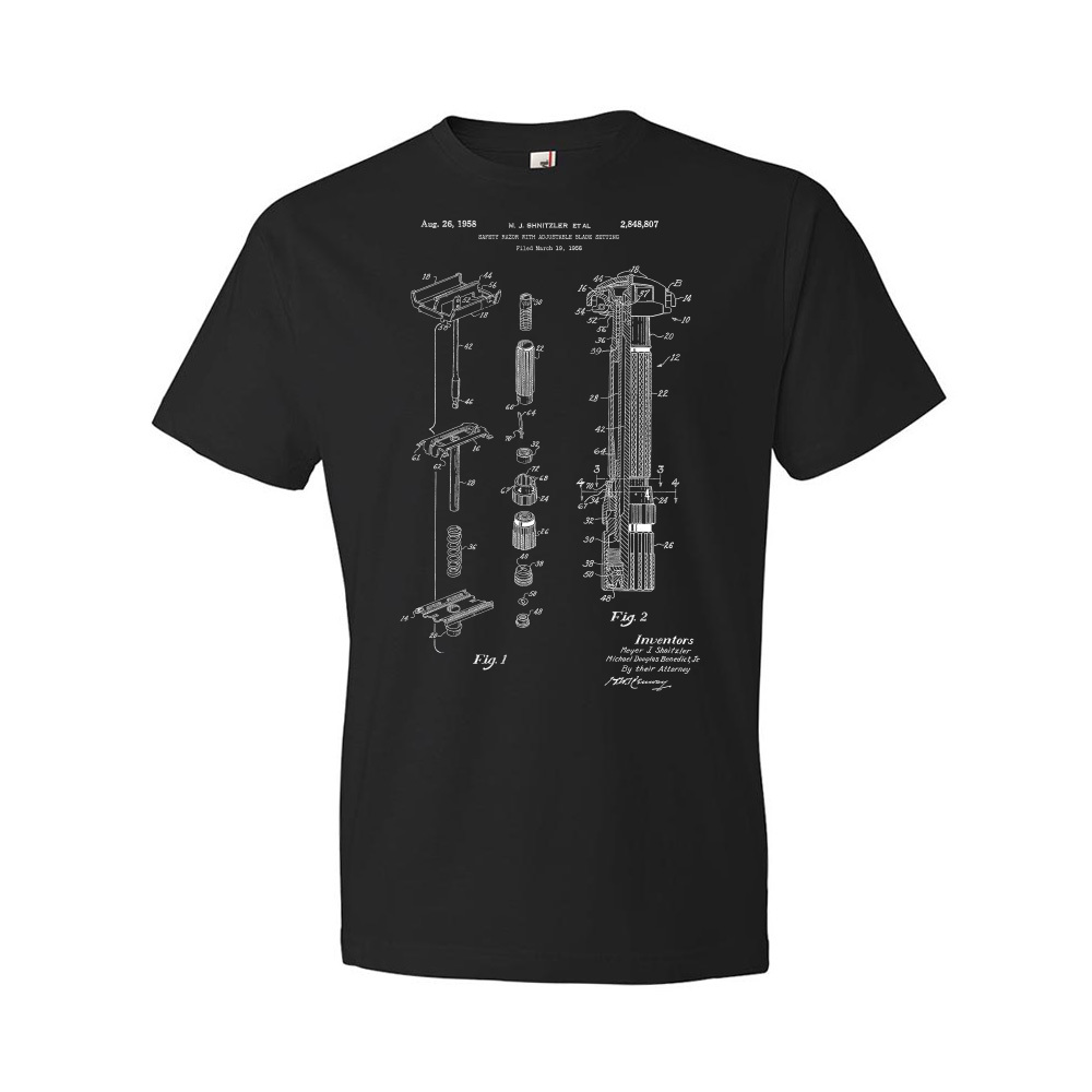 Fatboy Safety Razor Patent Shirt Barber Gift Stylist Gift Salon Apparel - Picture 2 of 11