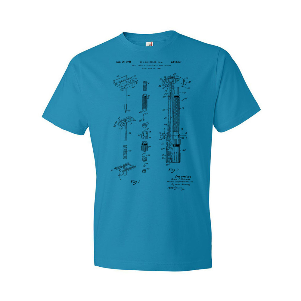 Fatboy Safety Razor Patent Shirt Barber Gift Stylist Gift Salon Apparel - Picture 10 of 11