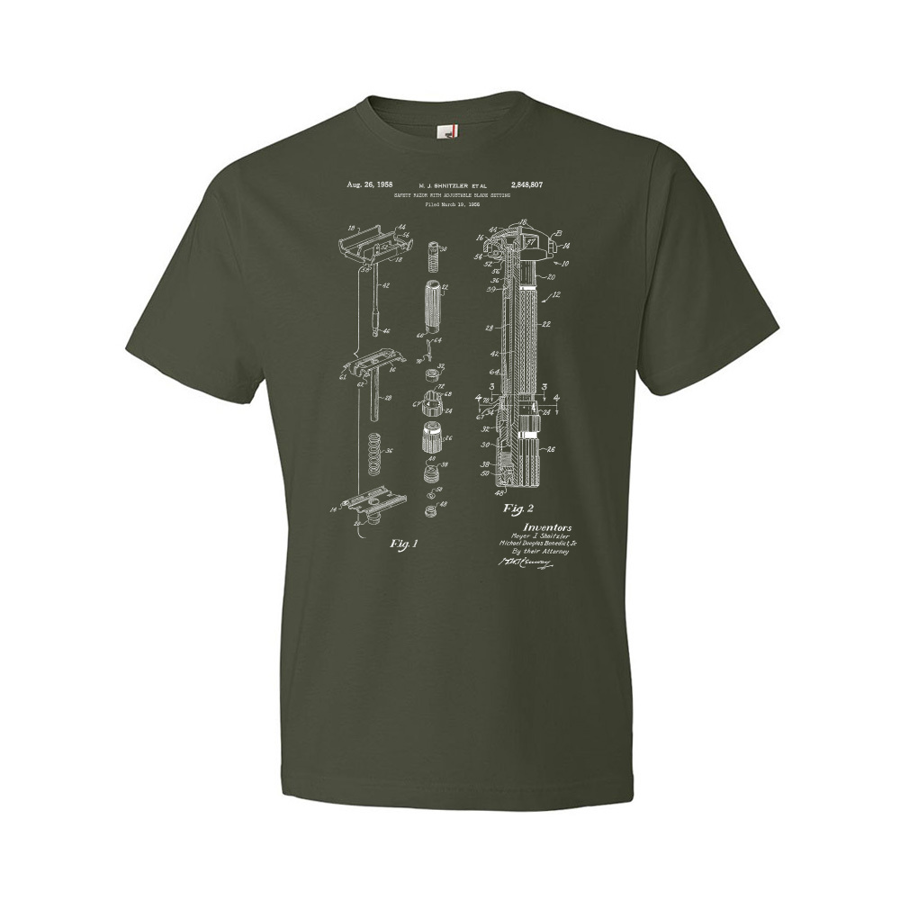 Fatboy Safety Razor Patent Shirt Barber Gift Stylist Gift Salon Apparel - Picture 5 of 11