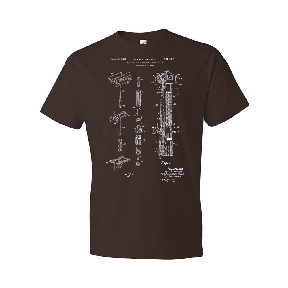 Fatboy Safety Razor Patent Shirt Barber Gift Stylist Gift Salon Apparel - Picture 4 of 11