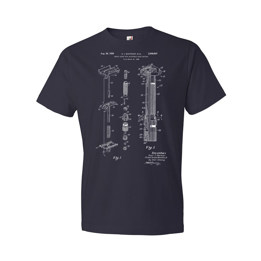 Fatboy Safety Razor Patent Shirt Barber Gift Stylist Gift Salon Apparel - Picture 7 of 11