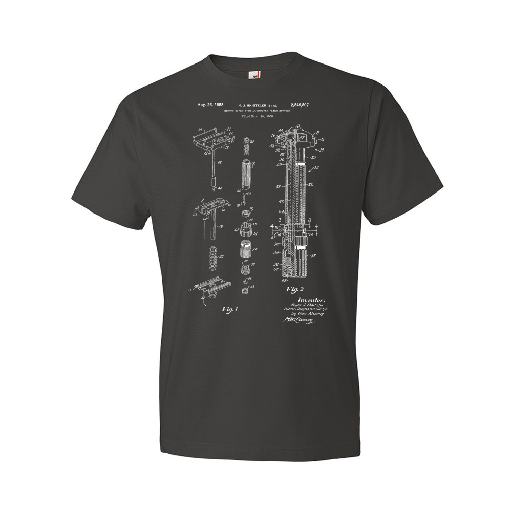 Fatboy Safety Razor Patent Shirt Barber Gift Stylist Gift Salon Apparel - Picture 8 of 11