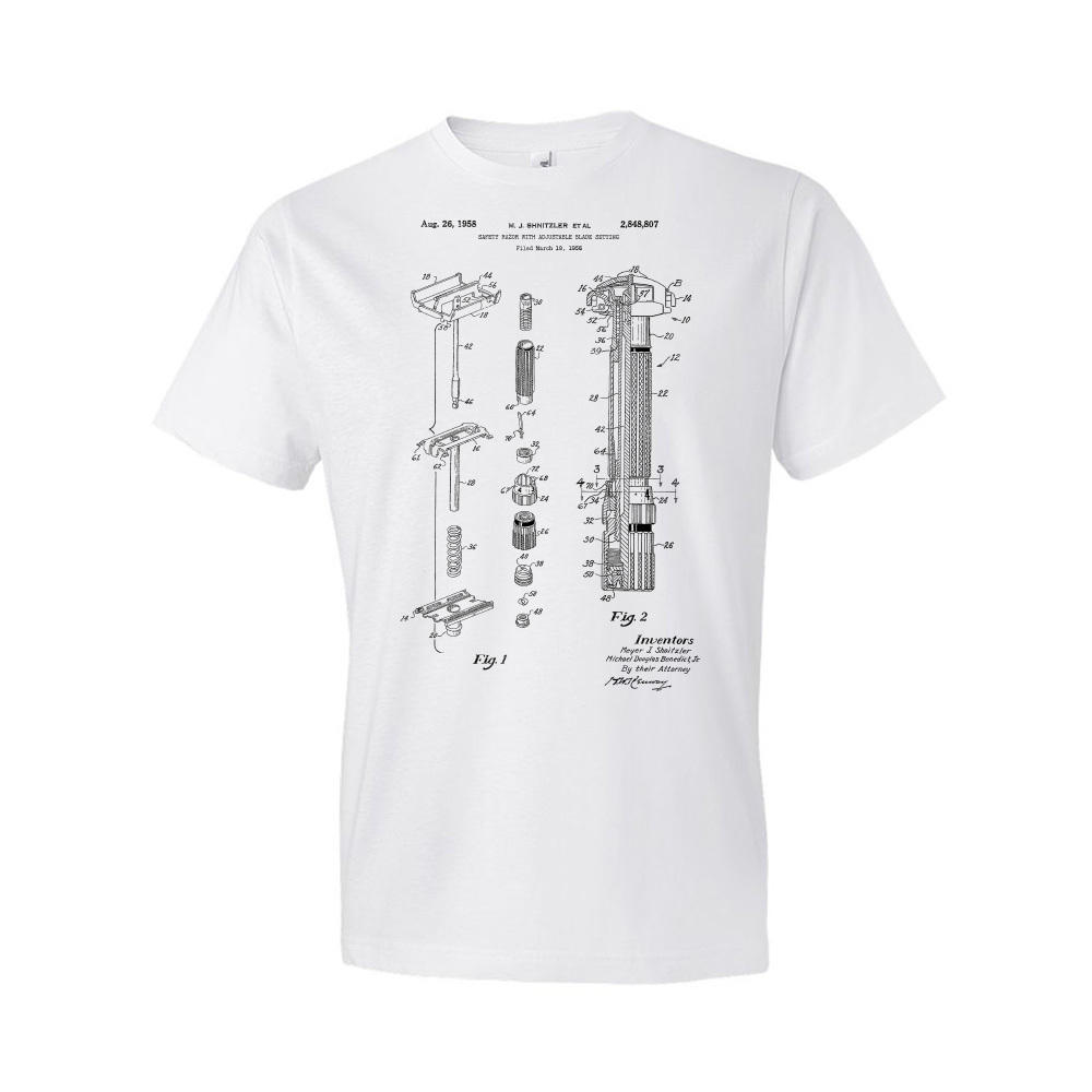 Fatboy Safety Razor Patent Shirt Barber Gift Stylist Gift Salon Apparel - Picture 3 of 11