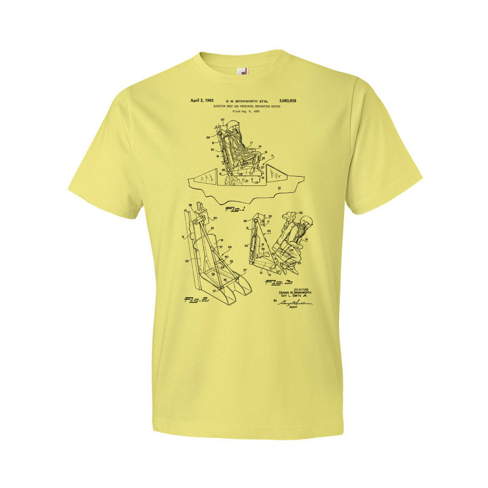 Aircraft Ejection Seat Patent Shirt Veteran Gift Military Shirt Aviator Gift - Picture 11 of 11