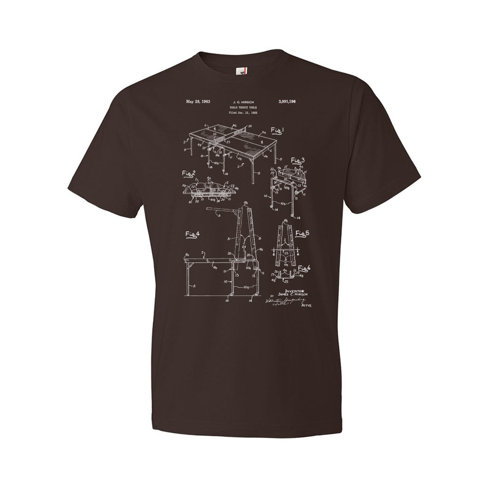 Ping Pong Table Patent Shirt Gift For Coach Ping Pong Gifts Dad Gifts Mom Gifts - Picture 4 of 11