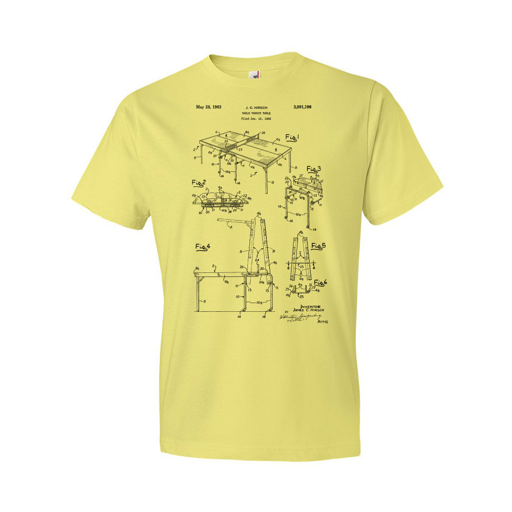 Ping Pong Table Patent Shirt Gift For Coach Ping Pong Gifts Dad Gifts Mom Gifts - Picture 11 of 11