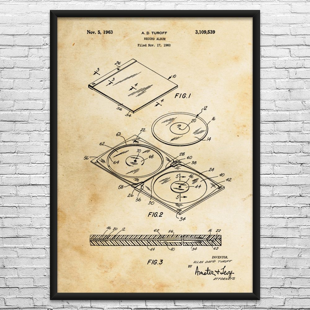 CD Case Patent Wall Art: Musician Gifts, Music Wall Art, Dj Gifts, Rapper Gifts