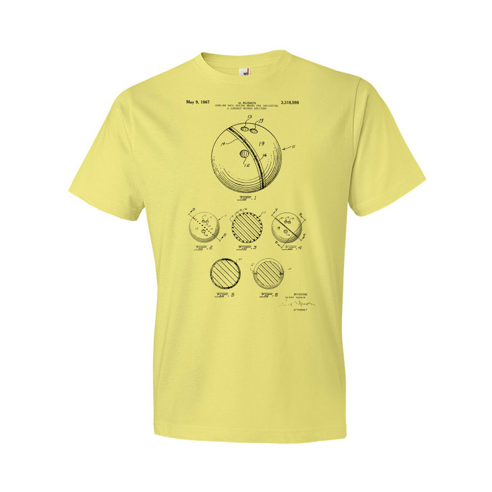 Bowling Ball Patent Shirt Bowling T Shirts Gift For Coach Bowling Gifts