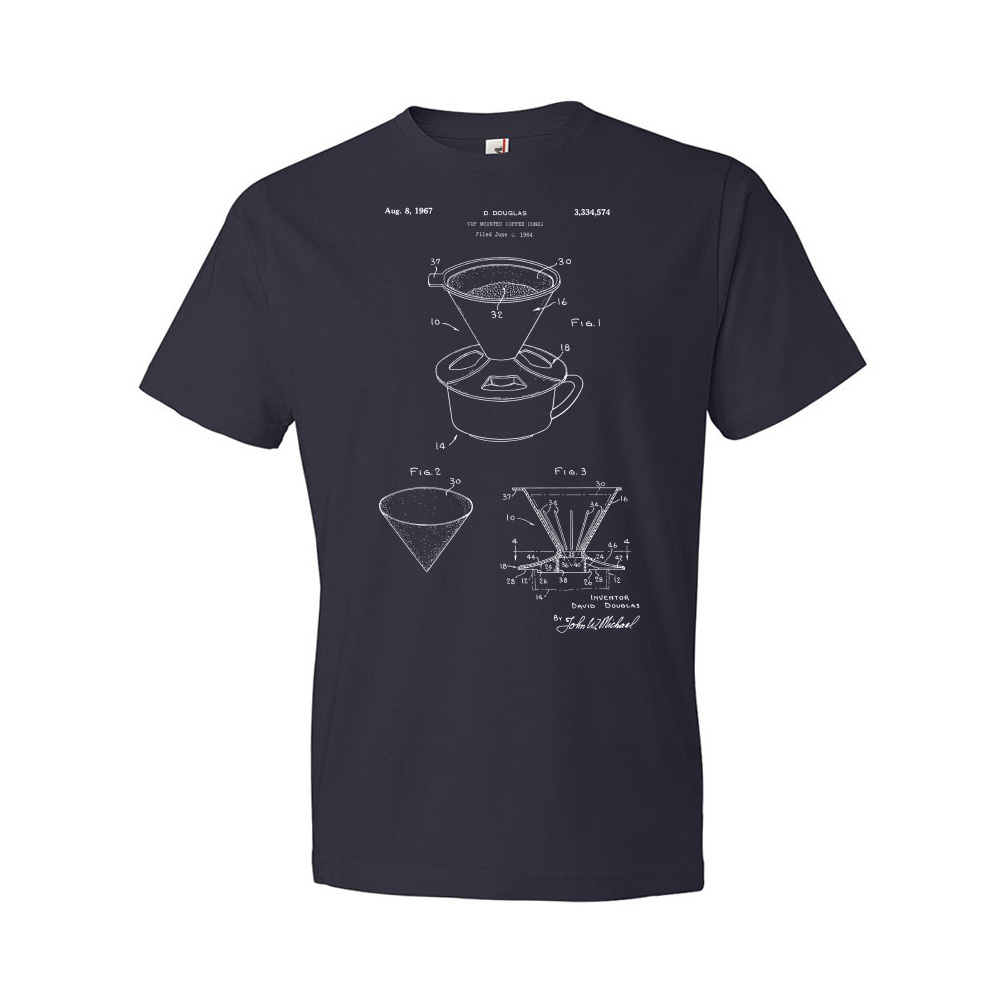 Pour Over Coffee Patent Shirt Barista Gift Coffee Apparel Coffee Lover Gift - Picture 7 of 11
