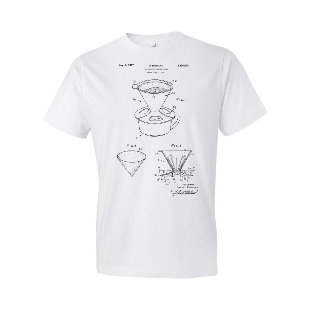 Pour Over Coffee Patent Shirt Barista Gift Coffee Apparel Coffee Lover Gift - Picture 3 of 11