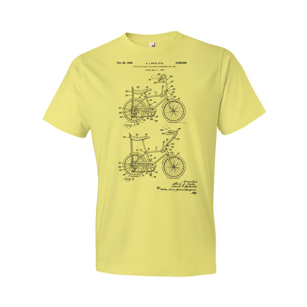 Stingray Bike Patent Shirt Bicycle Tshirts Cycling Gifts Bike Shirts Bike Tshirt