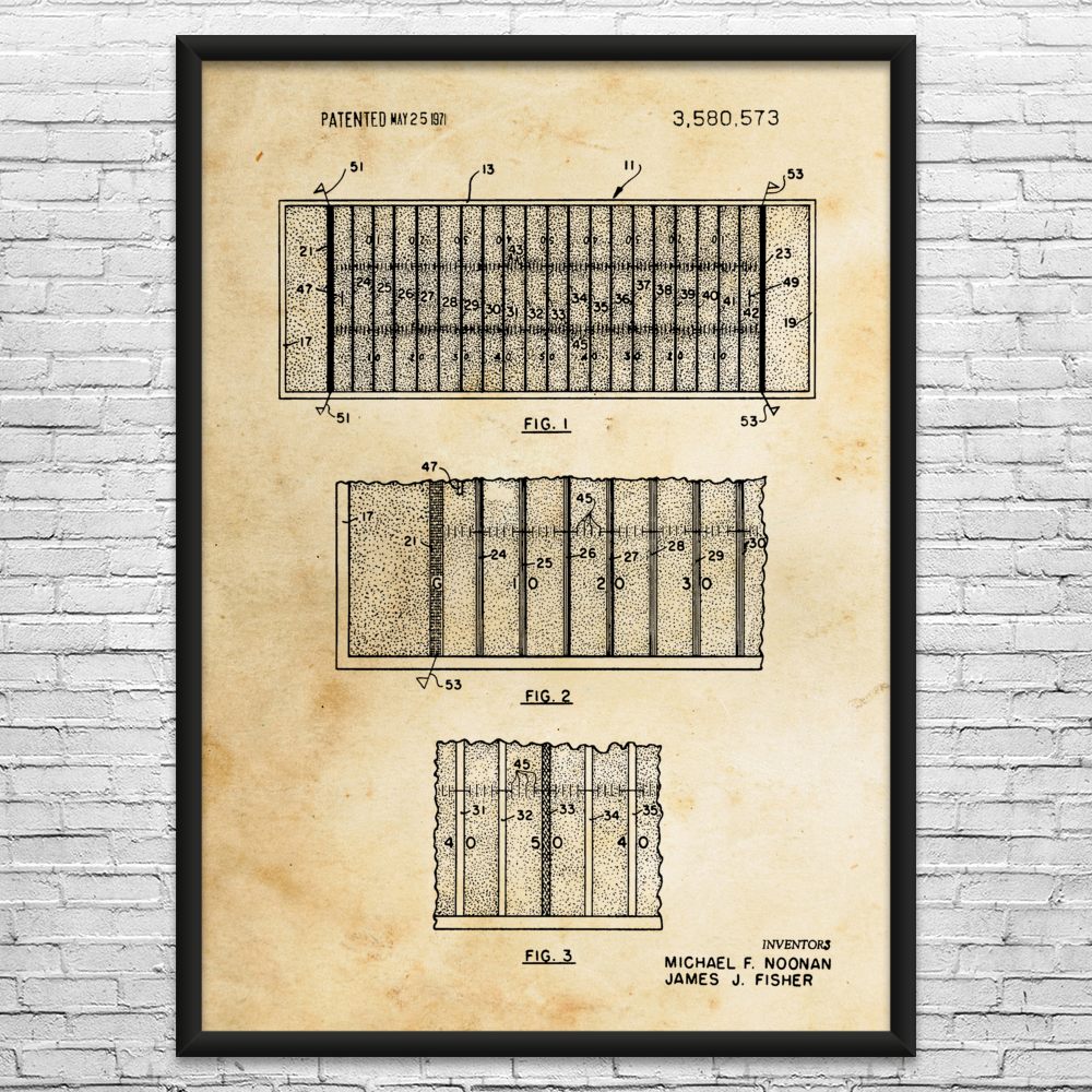 Football Field Patent Wall Art: Football Gifts, Gifts For Men, Football Decor