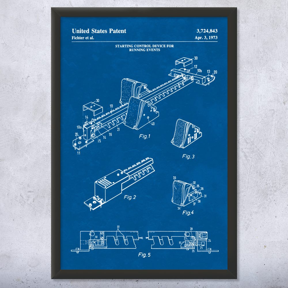 Starting Block Patent Wall Art: Gym Art, Running Gifts, Sports Decor - Picture 11 of 15