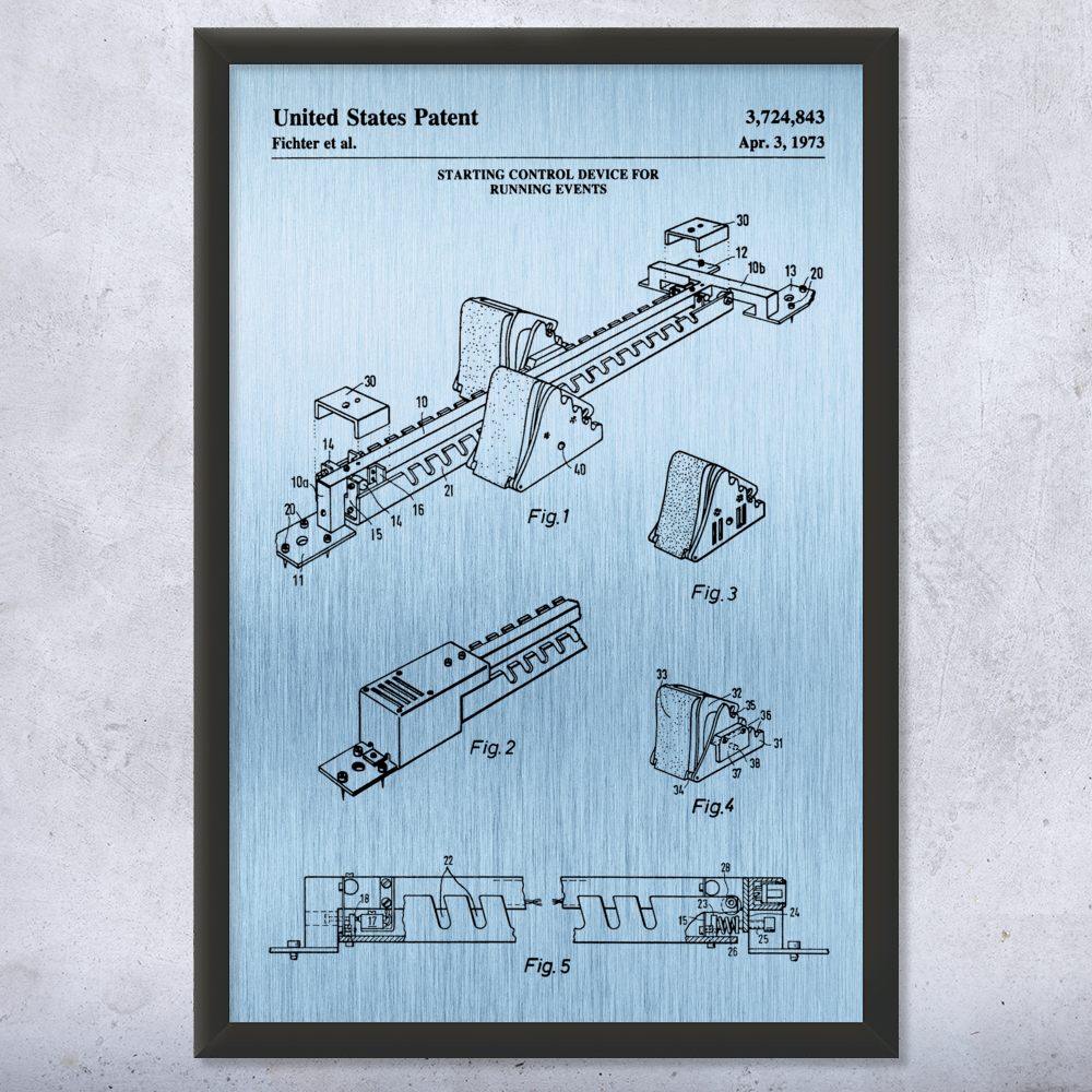 Starting Block Patent Wall Art: Gym Art, Running Gifts, Sports Decor - Picture 13 of 15