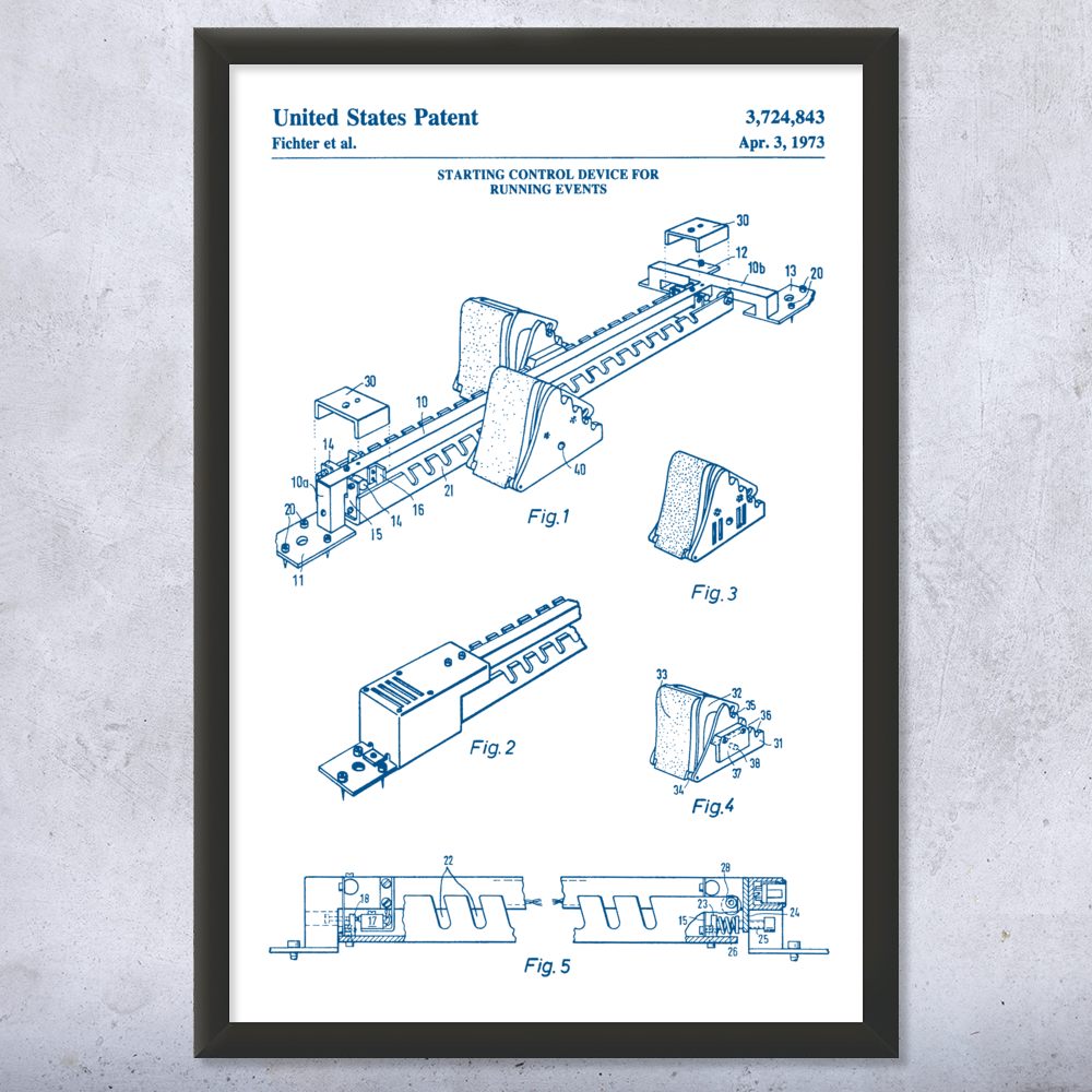 Starting Block Patent Wall Art: Gym Art, Running Gifts, Sports Decor - Picture 15 of 15