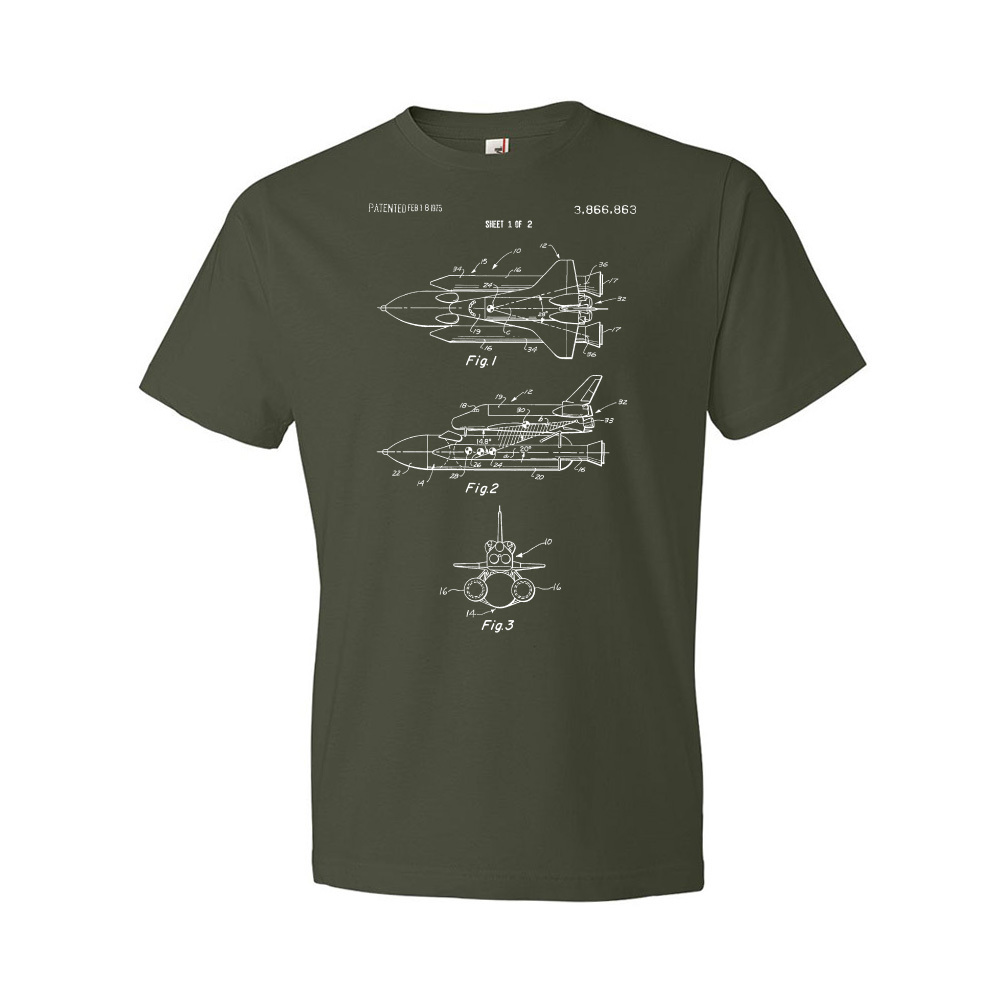 Enterprise Space Shuttle Patent Shirt Astronaut Gift Astronomy Lover Space Gifts - Picture 5 of 11