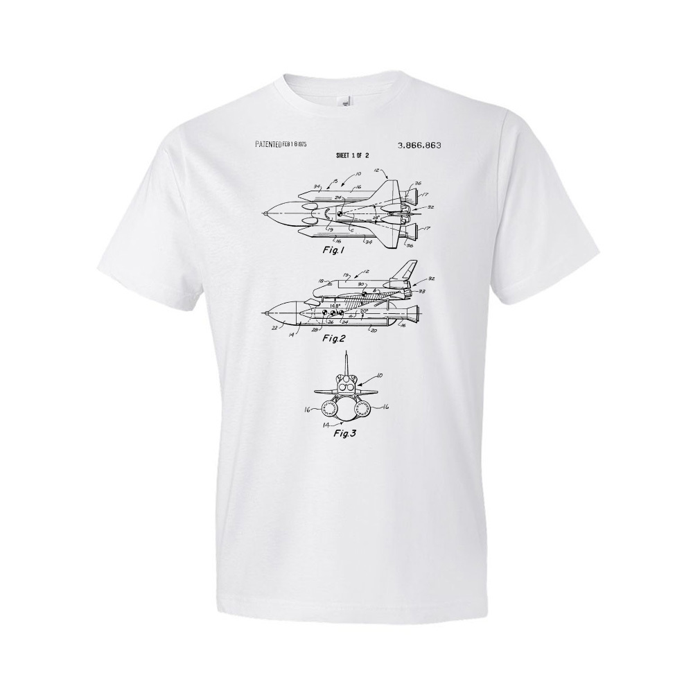 Enterprise Space Shuttle Patent Shirt Astronaut Gift Astronomy Lover Space Gifts - Picture 3 of 11