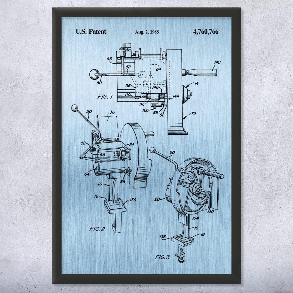 Vegetable Slicer Patent Wall Art Poster, Canvas or Framed Kitchen Artwork - Picture 13 of 15
