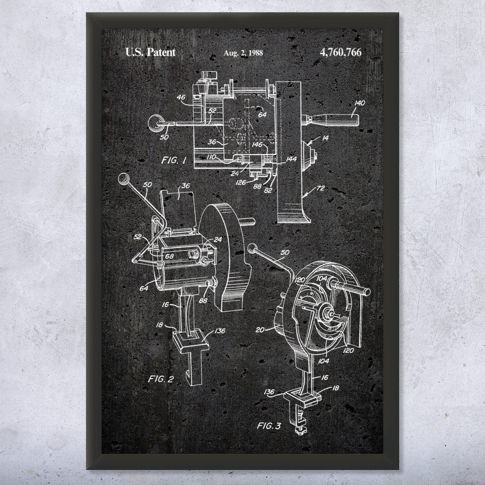 Vegetable Slicer Patent Wall Art Poster, Canvas or Framed Kitchen Artwork - Picture 12 of 15