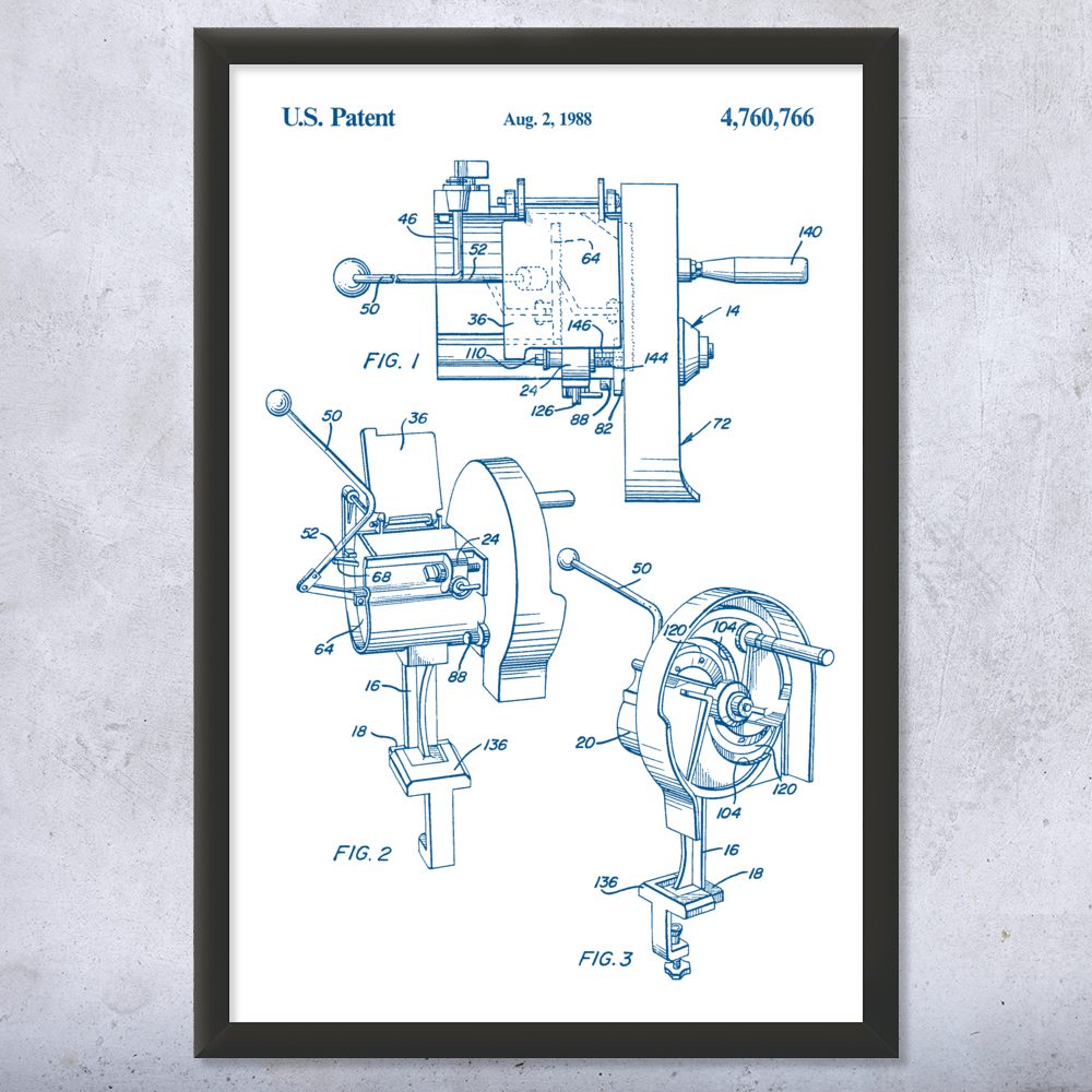 Vegetable Slicer Patent Wall Art Poster, Canvas or Framed Kitchen Artwork - Picture 15 of 15
