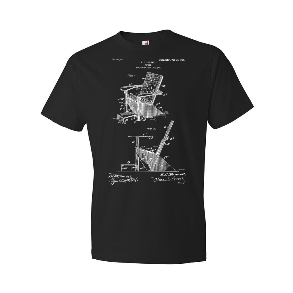 Adirondack Chair Patent Shirt Furniture Maker Carpenter Gift Wood Working