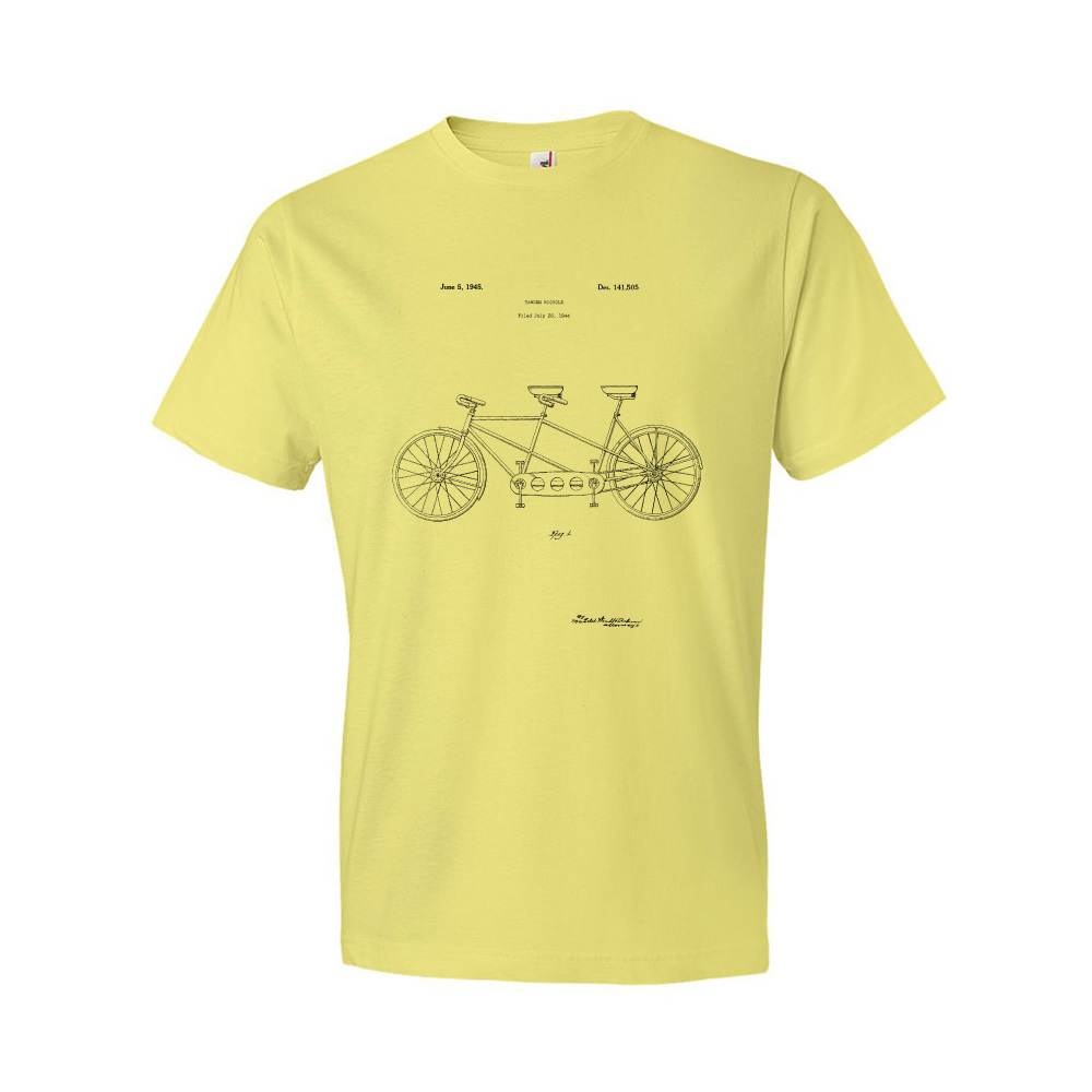 Tandem Bike Patent Shirt Bike Tshirt Cycling Gifts Sports T 