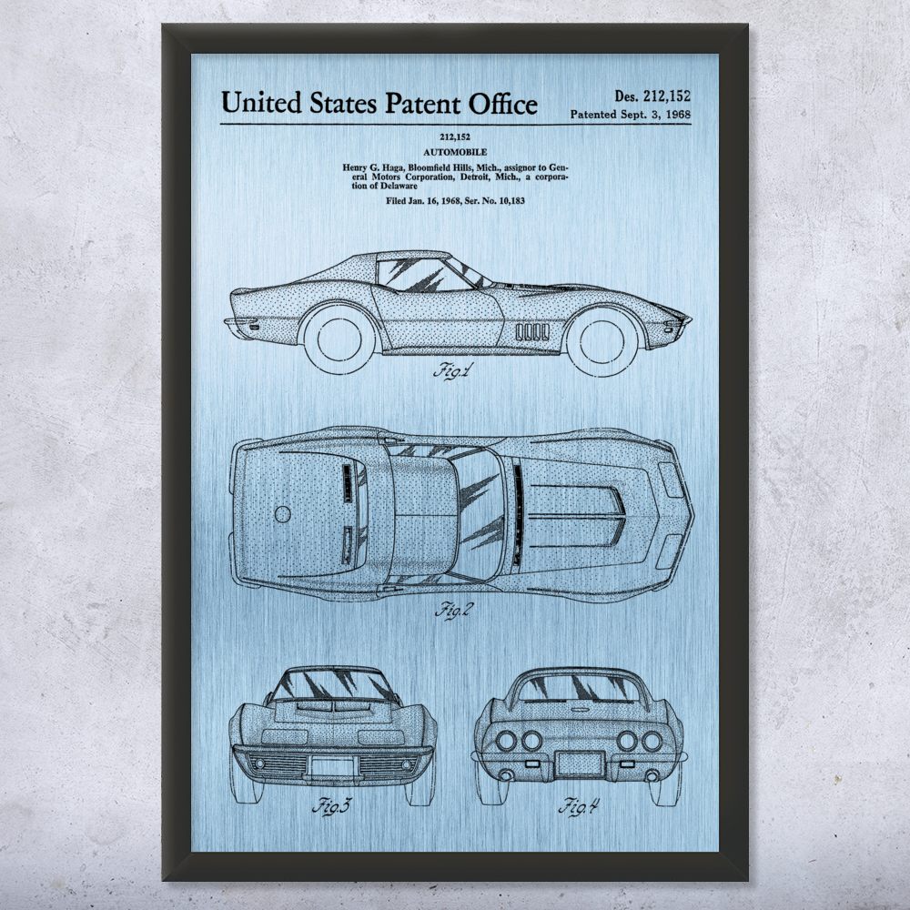 Mako Shark II Car Patent Wall Art: Garage Wall Art, Automotive Decor - Picture 13 of 15