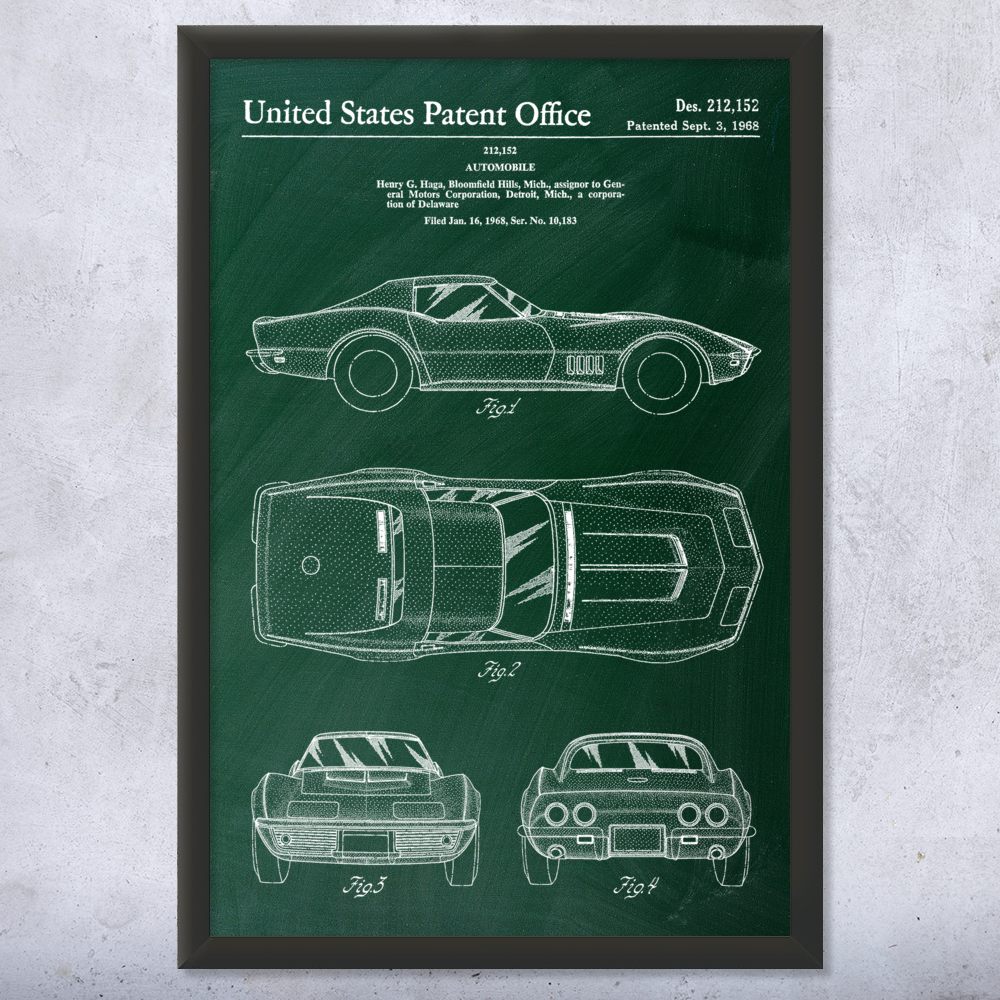 Mako Shark II Car Patent Wall Art: Garage Wall Art, Automotive Decor - Picture 9 of 15