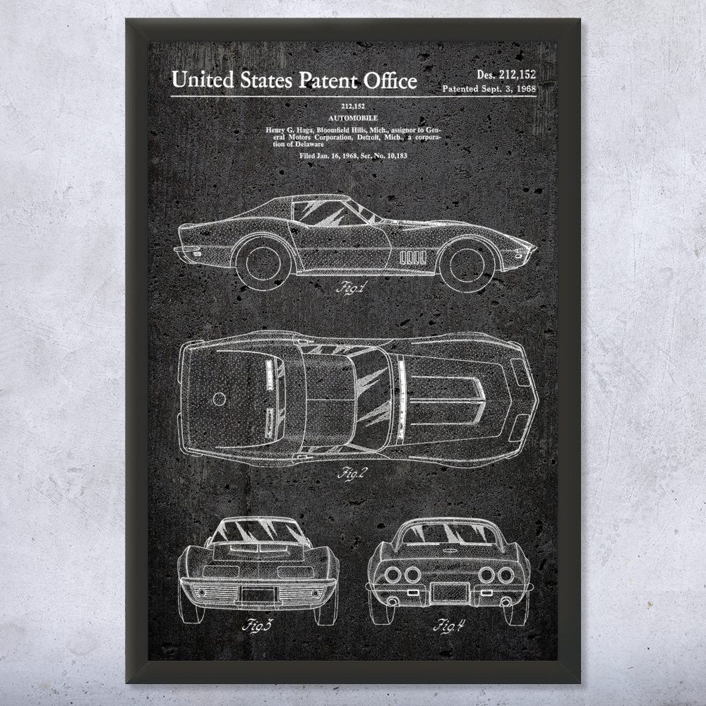 Mako Shark II Car Patent Wall Art: Garage Wall Art, Automotive Decor - Picture 12 of 15