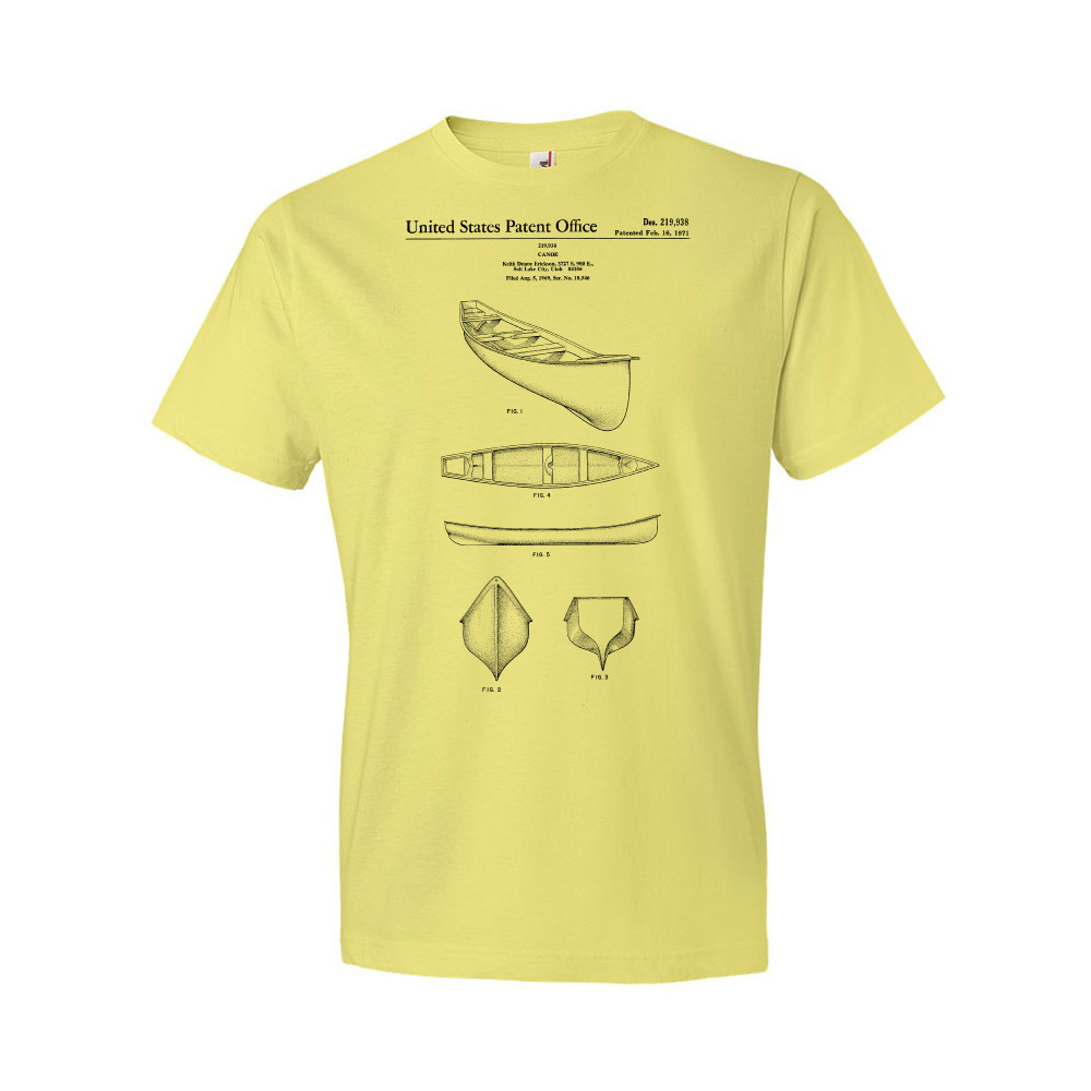 Kayak Canoe Patent Shirt Outdoorsman Gifts Fishing T Shirts Gifts For Men